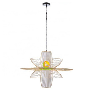 Coastal Hanging Light Bamboo Lamp With Rattan Shade Rattan Light Ceiling Lamp Rattan Shade Bamboo Pendant Light Fixture