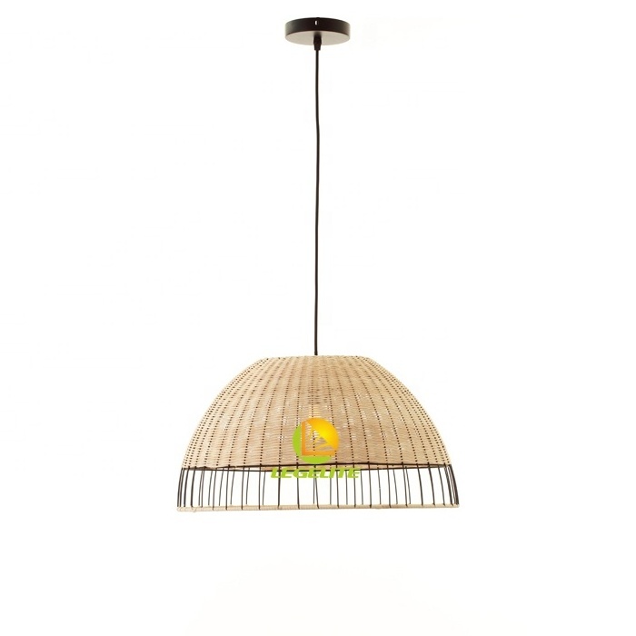 Coastal Hanging Light Bamboo Lamp With Rattan Shade Rattan Light Ceiling Lamp Rattan Shade Bamboo Pendant Light Fixture