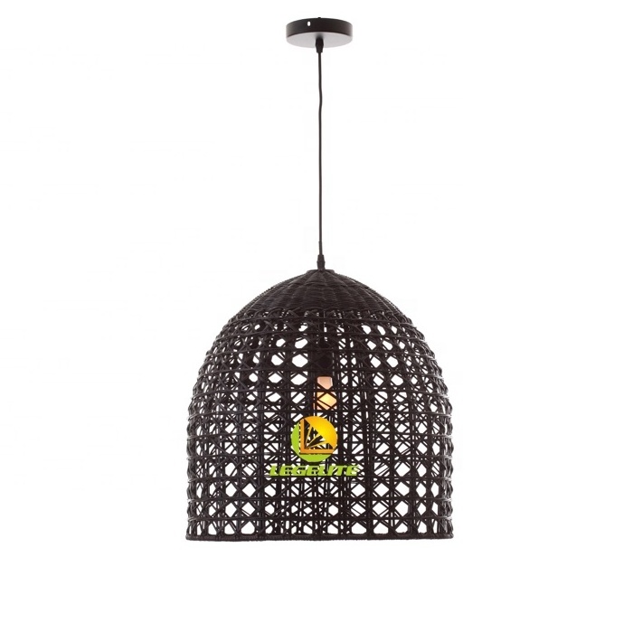 Coastal Hanging Light Bamboo Lamp With Rattan Shade Rattan Light Ceiling Lamp Rattan Shade Bamboo Pendant Light Fixture