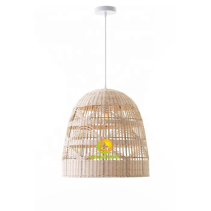 Coastal Hanging Light Bamboo Lamp With Rattan Shade Rattan Light Ceiling Lamp Rattan Shade Bamboo Pendant Light Fixture