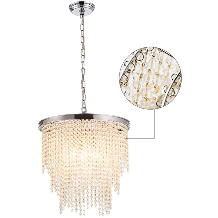 Flush Mount Black Drum Rectangle Raindrop Led Crystop Lights For Living Room Ceiling Light Crystal Chandelier