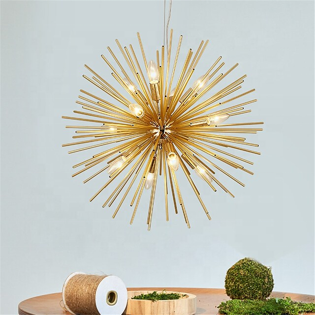 Modern Dining Room Lampen Indoor Ceiling Island Sdandelion Pendant Light Astra Satellite Starburst Gold Sputnik Chandelier