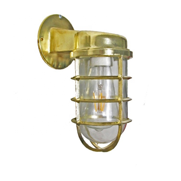 Metallic Finish Clear Glass Vapor Proof Vandal Proof Outdoor Fixture