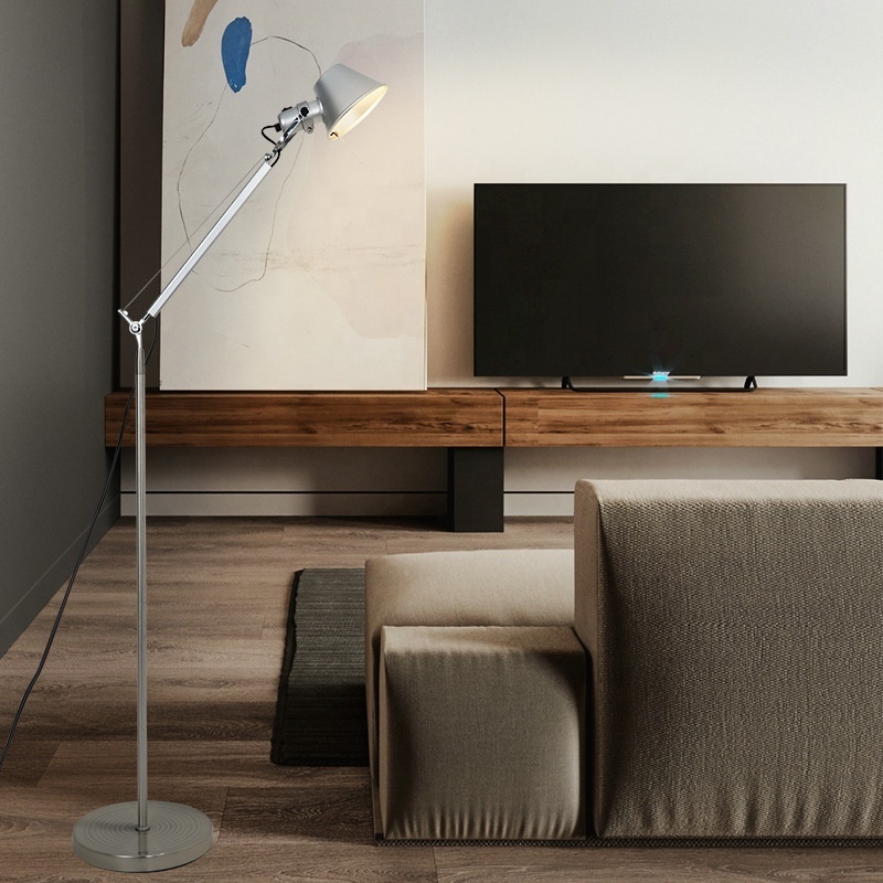 Slim Adjustable Aluminium Rotatable Recognisable Cantilevered Arms Directional Stand LED Floor Lamp