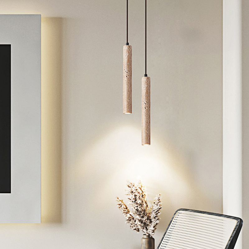 Modern Minimalist Tavertine Pendant Light Travertine Pendant Lamp For Home Bedroom Bedside Kitchen Island Bar