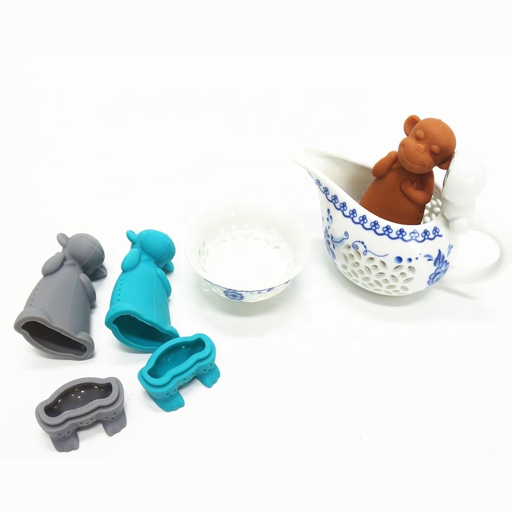 New Arrival BPA Free Animal Shape Tea Maker Loose Leaf Tea Infuser Silicone Tea Infuser