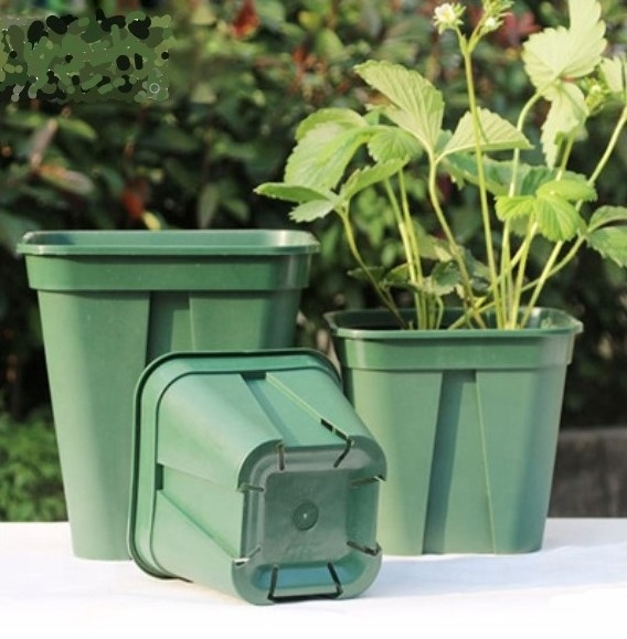 8.26 inches 21*21*21cm square gallon pot factory directly hot sale square nursery pot