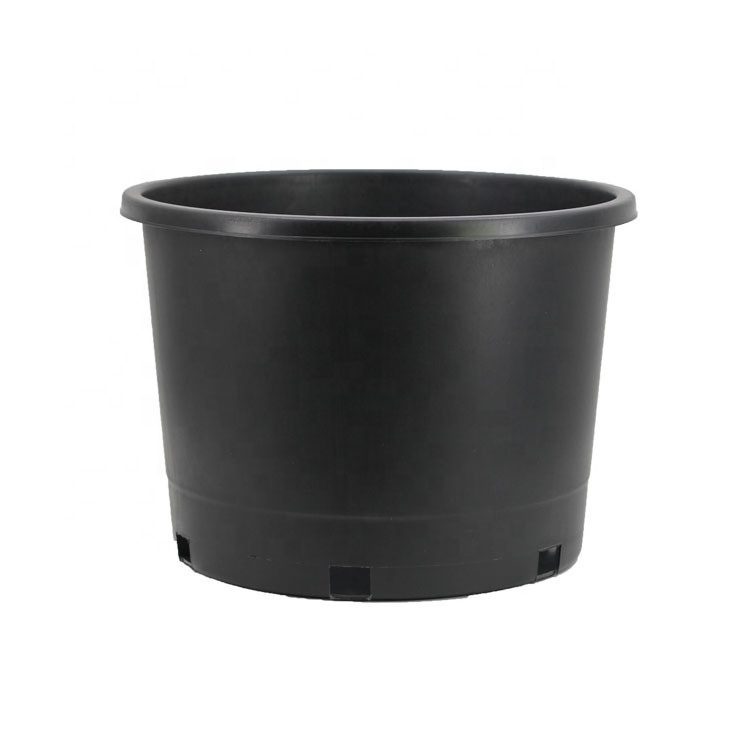 black 10 15 20 25 gallon pot factory directly wholesale black nursery pot