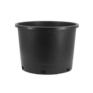 black 10 15 20 25 gallon pot factory directly wholesale black nursery pot