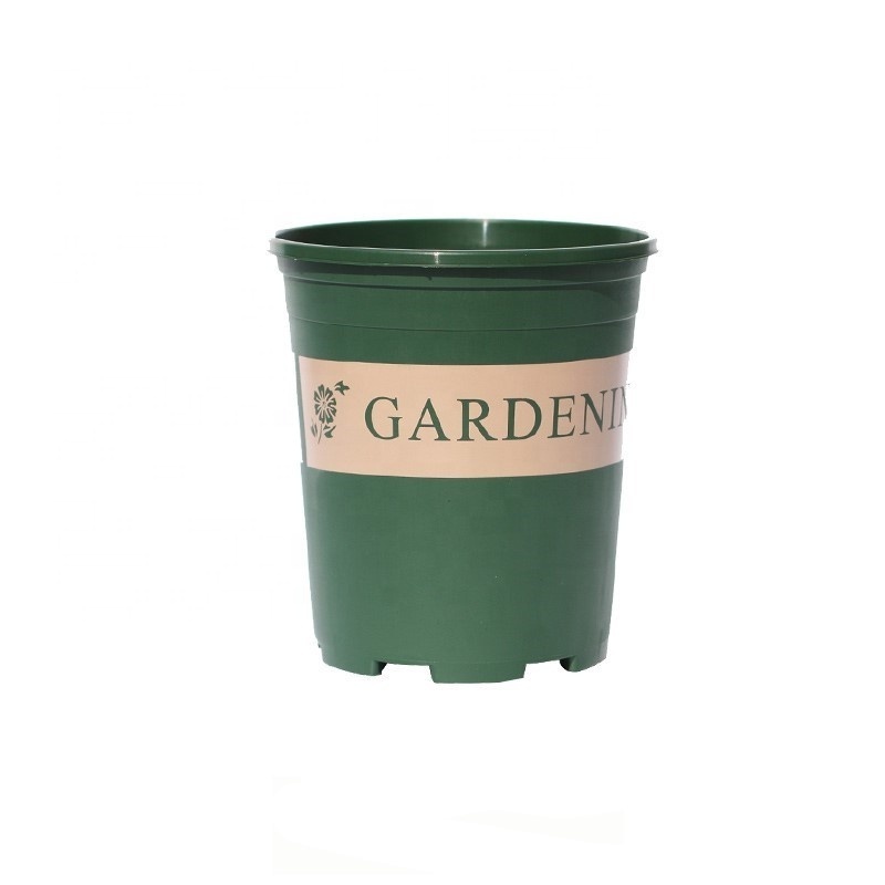 wholesale 0.5 1 1.5 2 3 5 6 7 10 15 20 25 gallon round black green nursery pot for greenhouse seedling with logo print