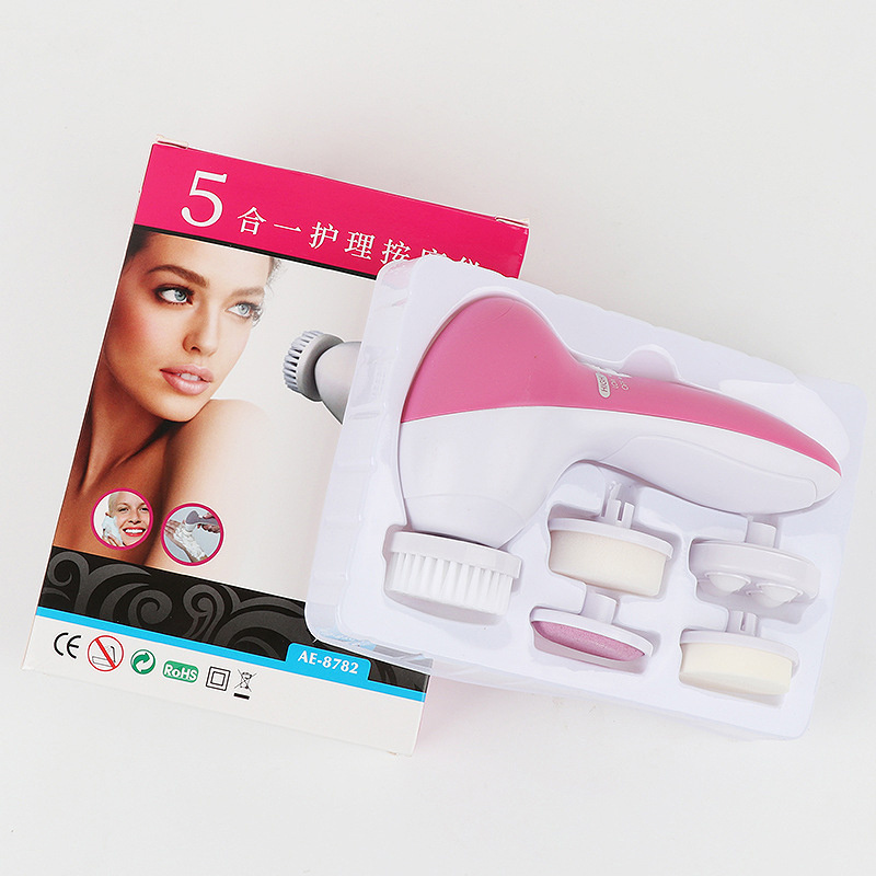 home use 5 in 1 face washer silicone facial cleansing massage brush face beauty machine