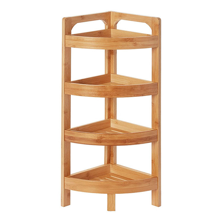 Legend Storage Racks Shelving Units  Bath Ladder Shelf Shower Rack 4-Tiers  Bamboo Bathroom Shelves For Corner