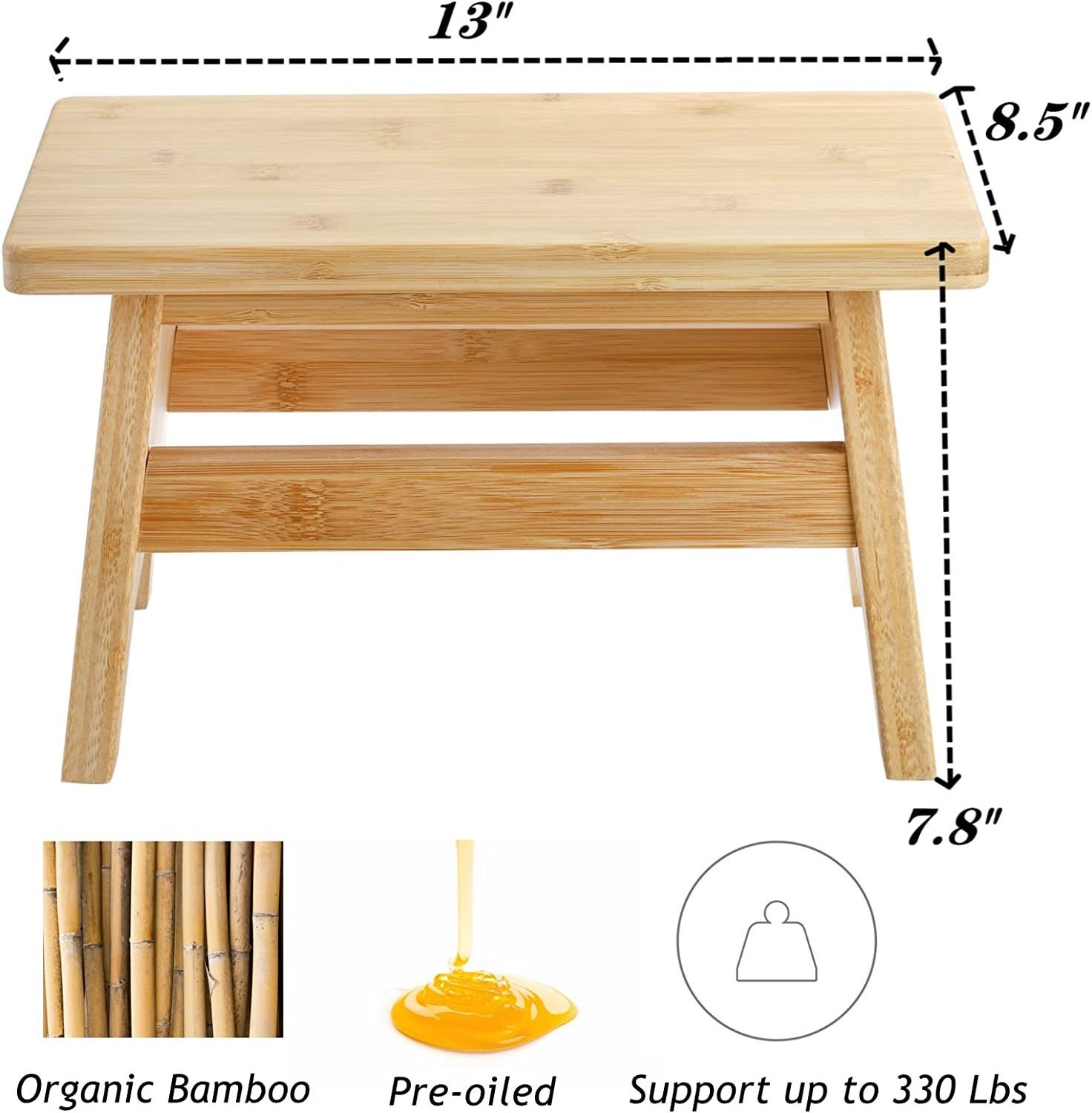 Legend OEM/ODM  Kids Learning Step Stool Easy Assembly Bamboo Kids Potty Training Stool Wood Foot Rest Stool  For Living room