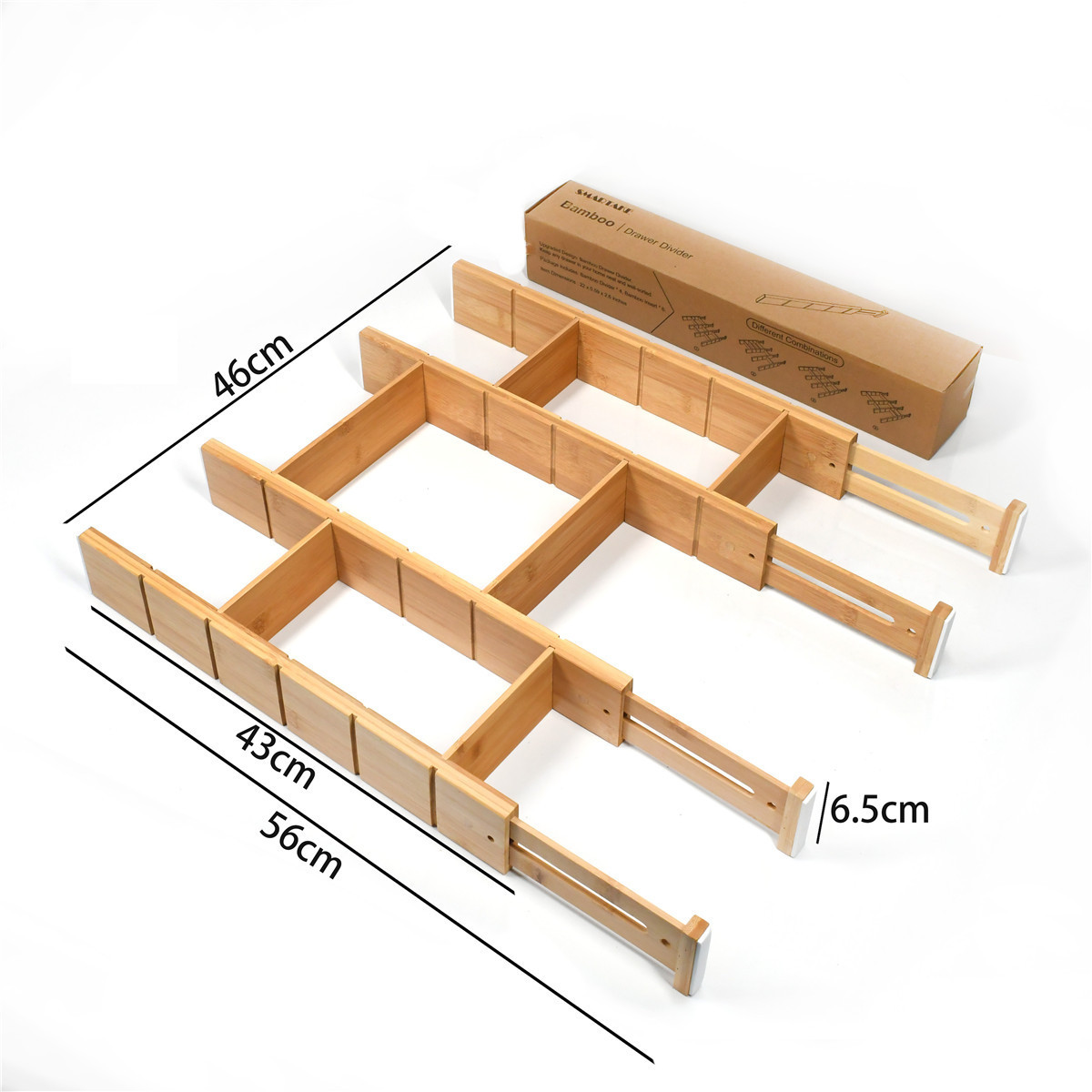 Legend Wholesale Adjustable Drawer Divider Bamboo Expandable Drawer Dividers Organizers Storage Holders & Racks Customized Logo