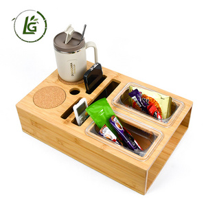 Legend New Arrival couch organizer buddy coaster caddy couchbar bamboo couch cup holder tray