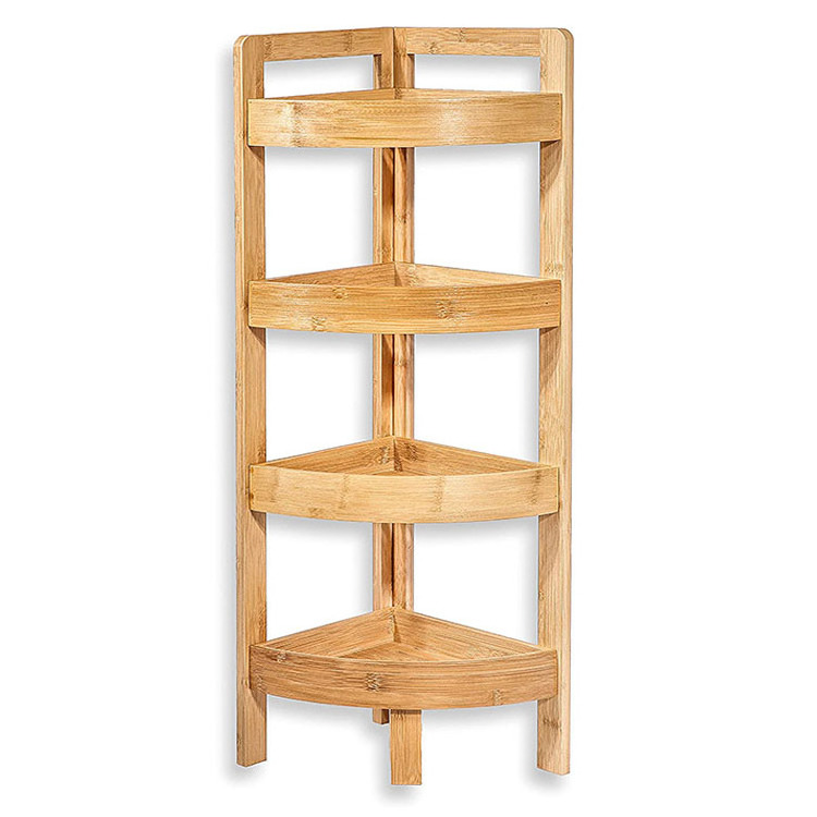 Legend Storage Racks Shelving Units  Bath Ladder Shelf Shower Rack 4-Tiers  Bamboo Bathroom Shelves For Corner