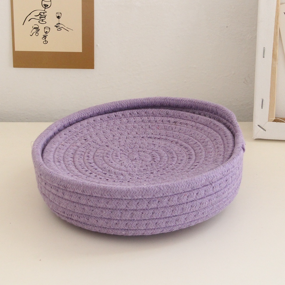 Wholesale Round Braided Natural Woven Placemats Heat Resistant Cotton Placemat Dining Table