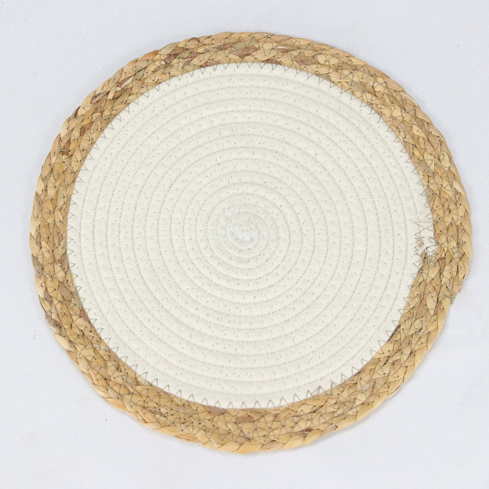 Home Decoration Round Cotton Rope Woven Mat Table Mat Heat Resistant Seagrass Fringe Placemats For Dining Table Luxury