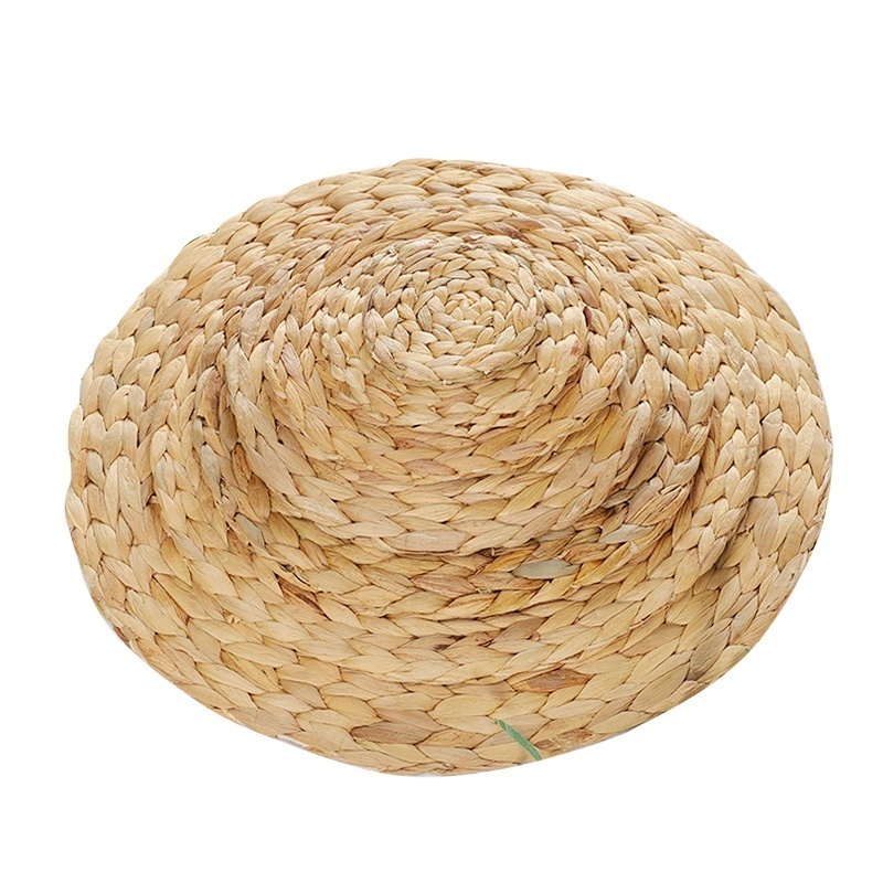 Luxury round Woven Individual Manteles Wicker Seagrass Placemats for Dining Table Plastic Kitchen Table Mat-for Weddings