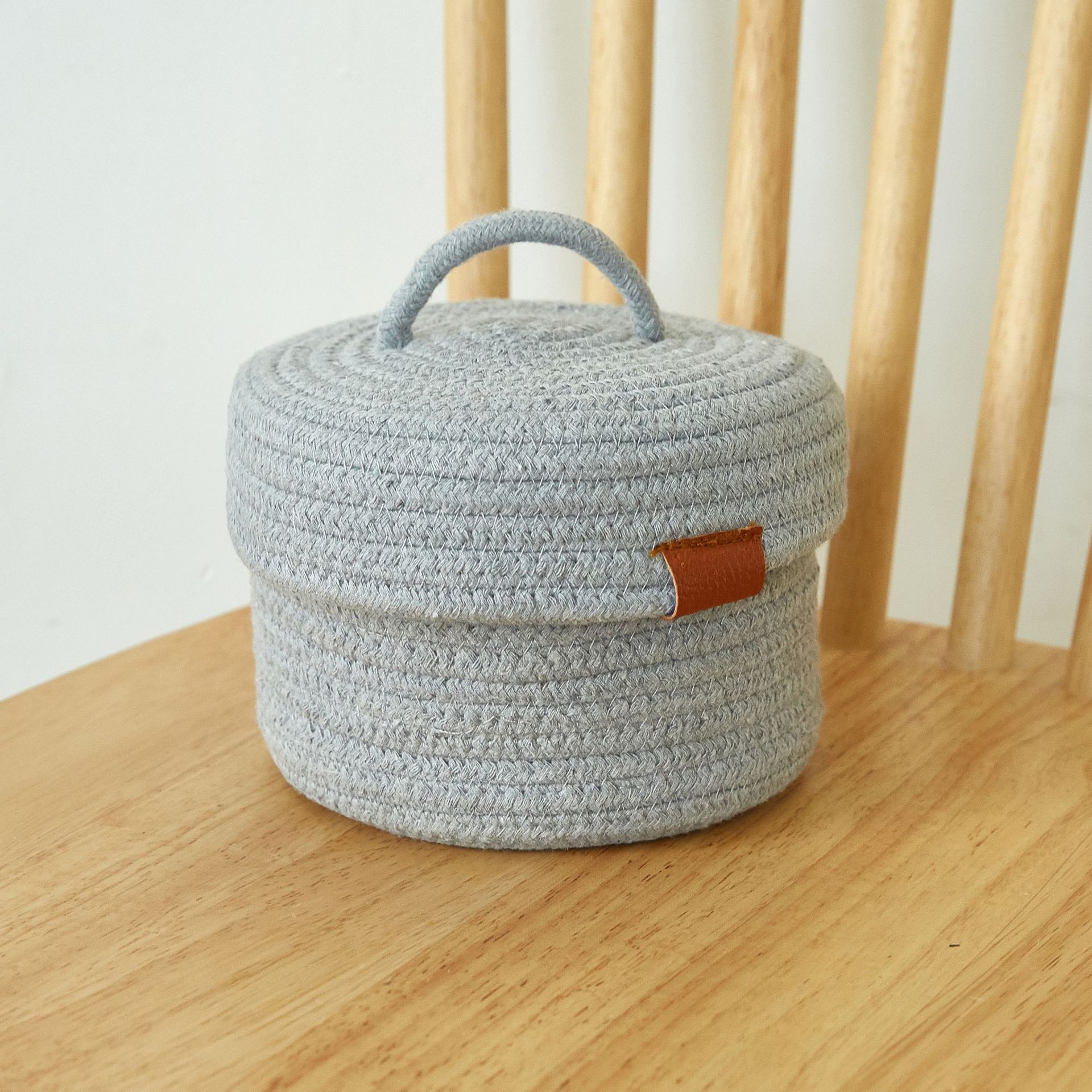 Woven Cotton Rope Plant Basket Storage Cube Organizer Woven Cotton Rope Baskets