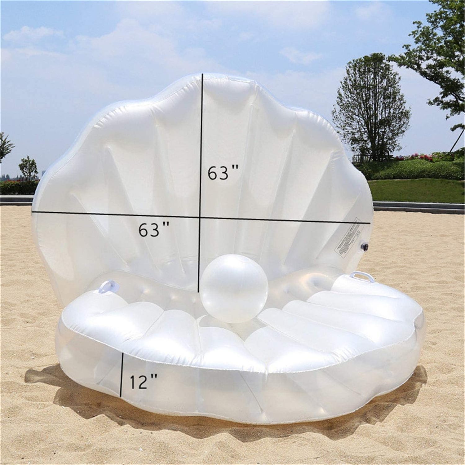 Inflatable Shell Pool Float, Sitting Inflatable Pool Floatie