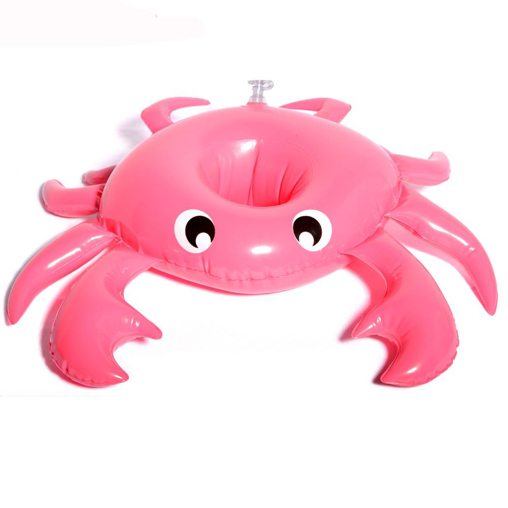 Floating Hot Fashion Custom PVC floating Inflatable Crab New Drink Rafts Float Cup Holder for pool party