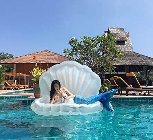 Inflatable Shell Pool Float, Sitting Inflatable Pool Floatie