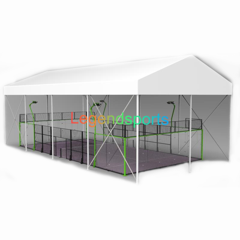 Hot Sale Custom Padel Tennis Court Roof  11x22m Padel Court Cover