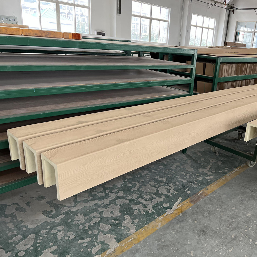 BM6X8X144SNew Products Building Structural Wood Beams Foam Ceiling Beams for Ceiling Decoration