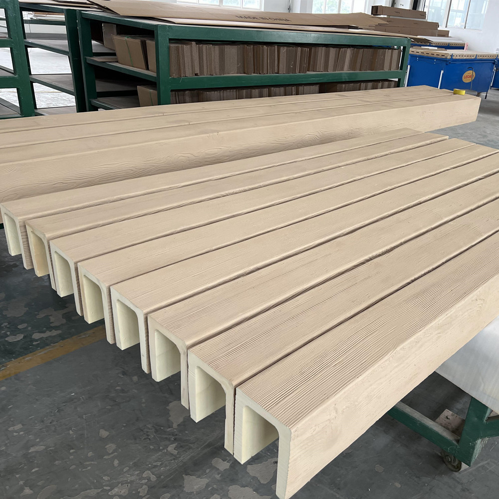 BM6X8X144SNew Products Building Structural Wood Beams Foam Ceiling Beams for Ceiling Decoration