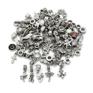 European Style Zinc Alloy Silver Dangle Charms Fit For Bracelet