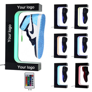 Factory sneaker magnetic floating shoe display magnetic Levitating shoe display for store shoe display rack holder stand