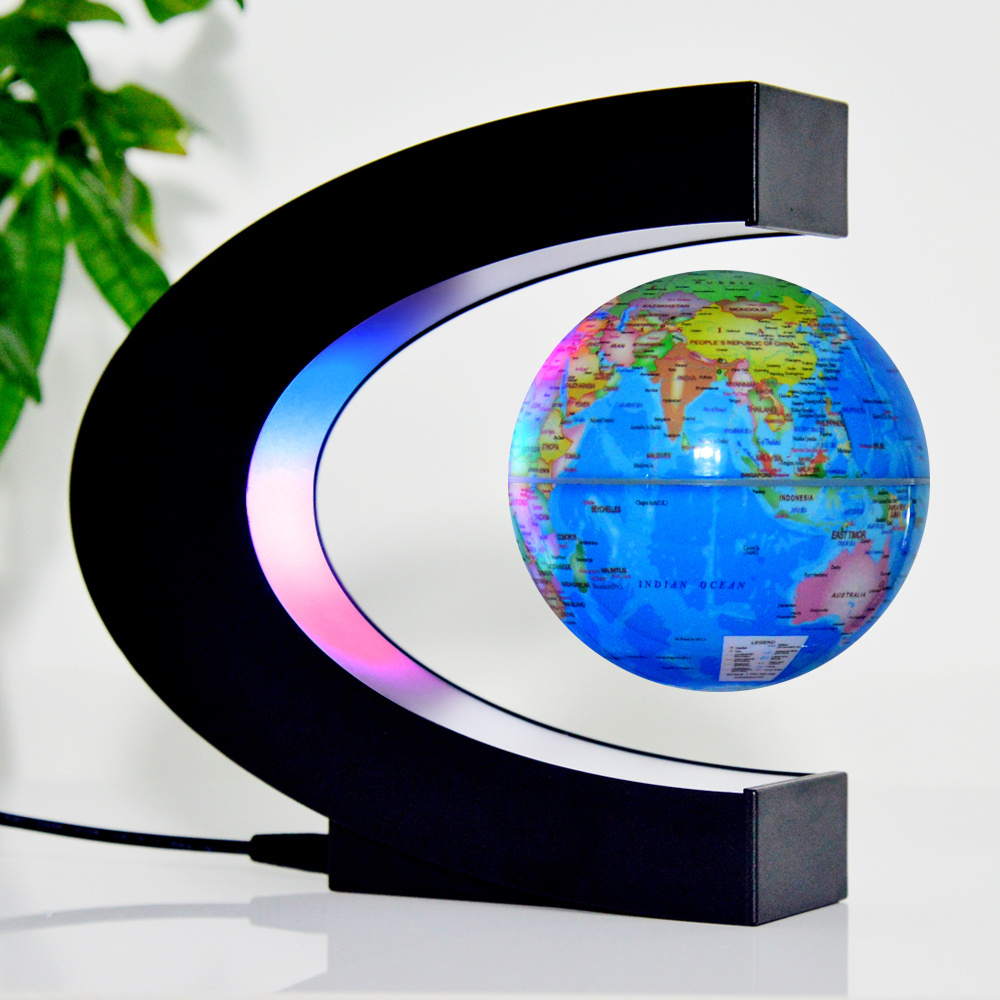 C mova world earth map globe magnetic floating globe magnetic levitating globe for desk decor kids education