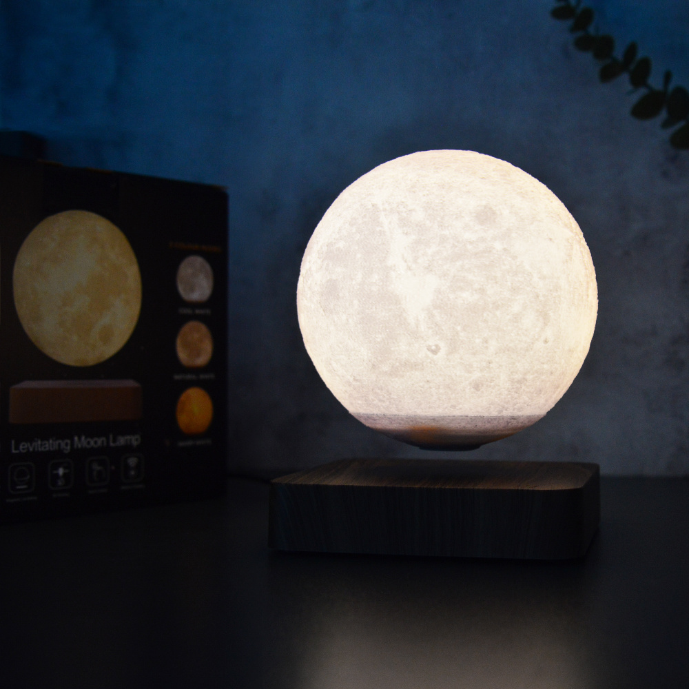 New  Design Table Floating Led Light 3D Printing Lamparas De Luna Night Lights Levitating Magnetic Moon Lamp Floating