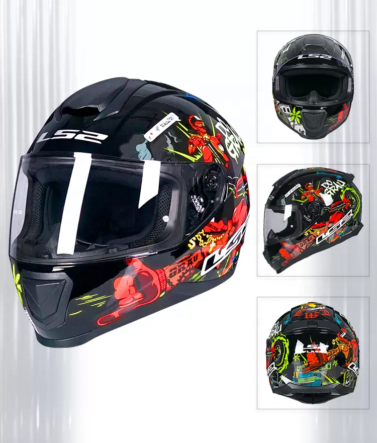 Bluetooth High Hardness Colorful Full Face Helmet Motorcycle Racing Riding Helmet