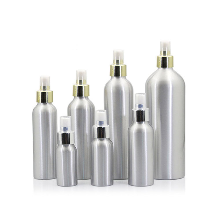 30ml Aluminium Spray Bottles for Water Skin Care 150ml 250ml Silver Fine Mist Sprayer Alcohol Perfume Packaging With Screw Lids