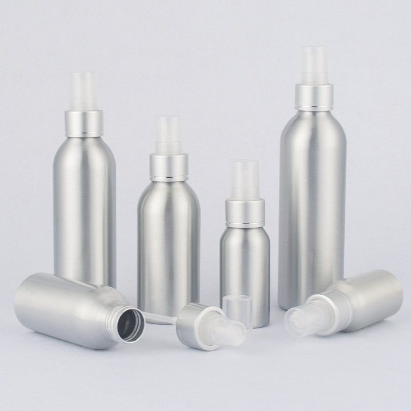 30ml Aluminium Spray Bottles for Water Skin Care 150ml 250ml Silver Fine Mist Sprayer Alcohol Perfume Packaging With Screw Lids