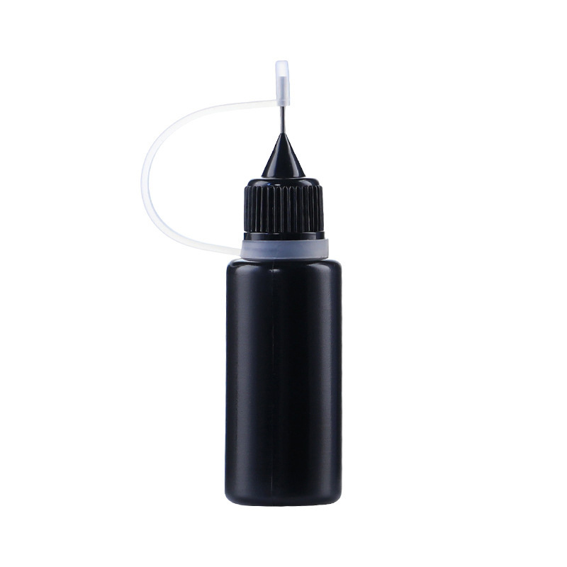 Plastic Black Empty Diy Craft Painting PE Dropper Precision Needle Tip Applicator Squeeze Glue Bottle With Twist Caps Packaging