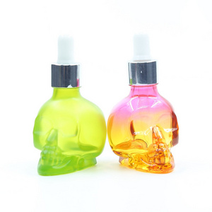 Bulk 30ml crystal skull shape shot glass eye dropper perfume bottle 60ml