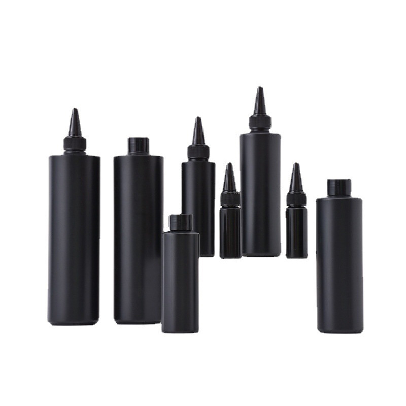 Eyelash Glue PET Empty Container Plastic 300ml Squeeze Black Twist Top Dropper Potion Glue Bottles For Hair Oil Bottle