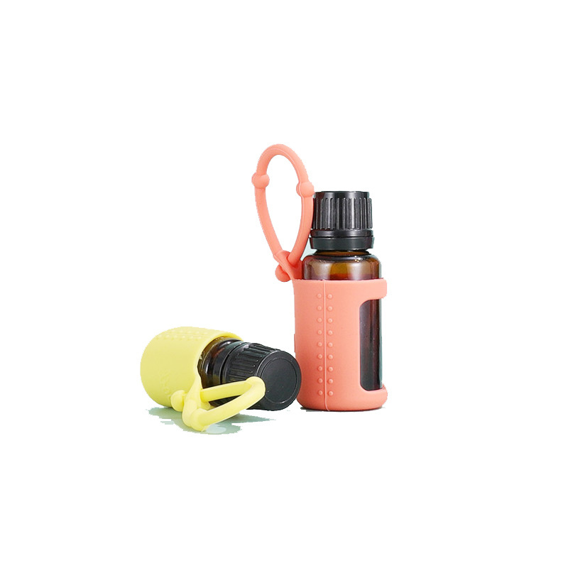 Wholesale Colorful 10ml Silicone Roller Bottle Protective Holder 5ml for Essential Oils Roll On Tube Cosmetic Packaging