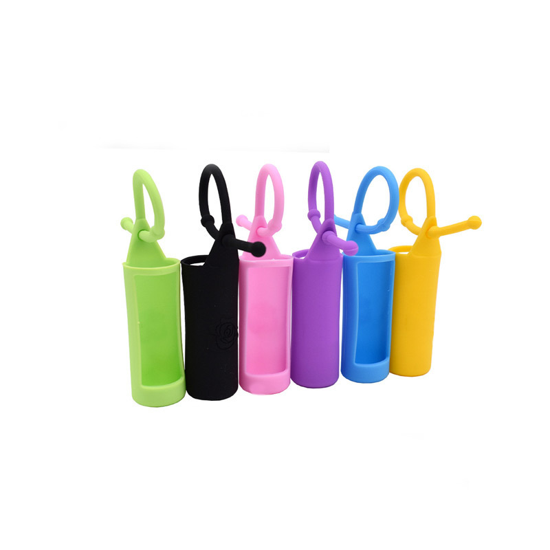 Wholesale Colorful 10ml Silicone Roller Bottle Protective Holder 5ml for Essential Oils Roll On Tube Cosmetic Packaging