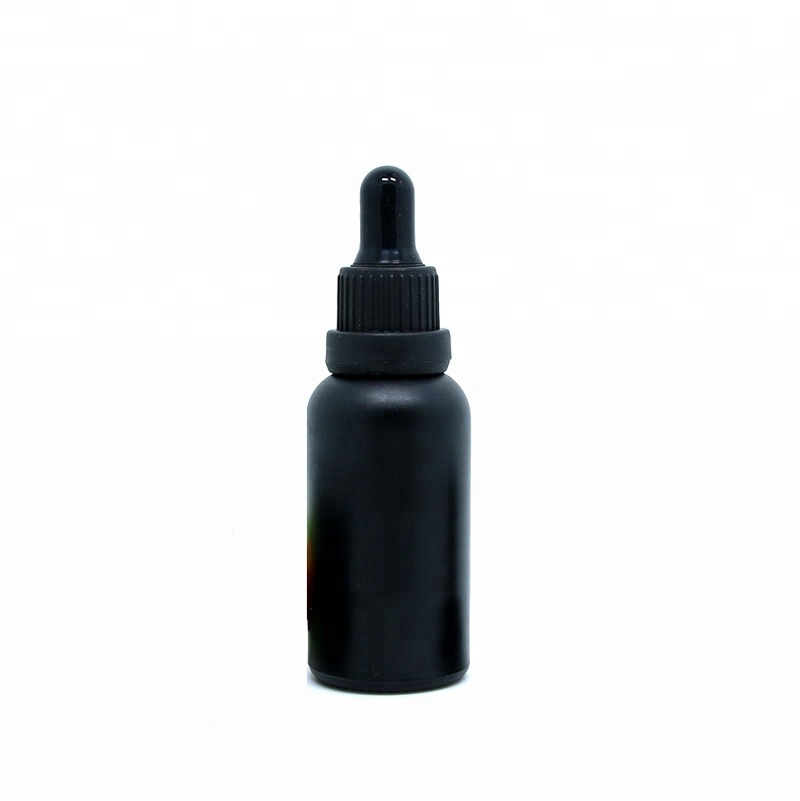 30ml 50ml 100ml black froste dapothecary beard oil essential round bottle with dropper