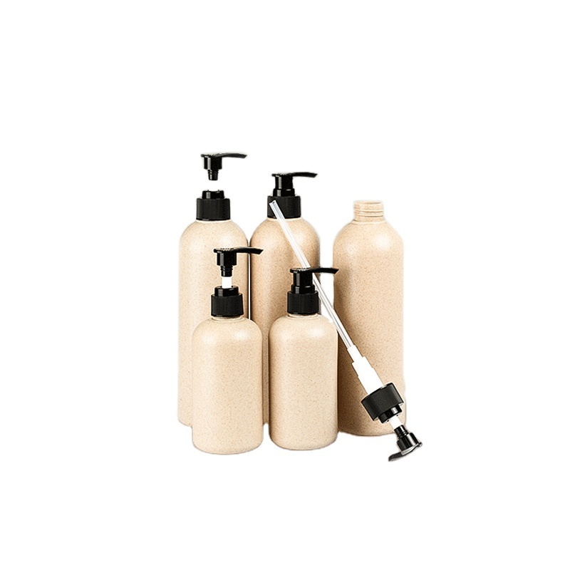 In Stock Personal Care Packaging 30ml 100ml 250ml 300ml 500ml Biodegradable Shower Gel Bottle With Black Pump Dispenser