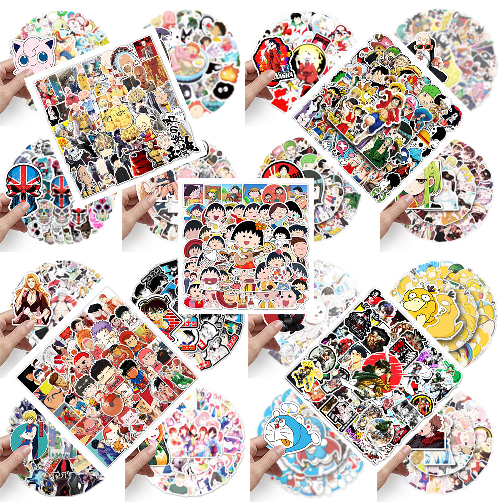 50Pcs Wholesale Japan Cartoon Anime Stickers For Home Skateboard Luggage Laptop Decorative Vinyl Custom Printing Kids Gift Toys