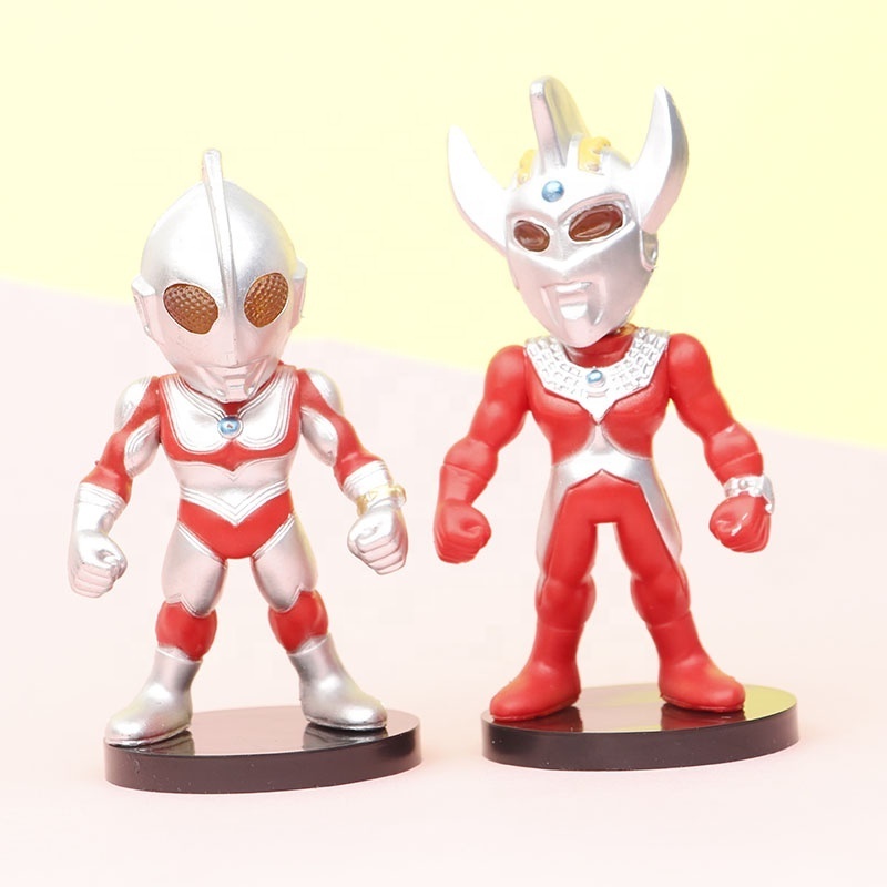 11cm 8Pcs/set Anime Ultramaners Taro Ace Seven Jack Rosso Zero Gaia Blu Dyna Models Action Figures Kids Boys Girls Children Toys