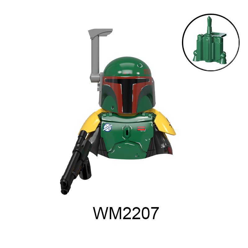 WM6122 WM Blocks Boba Fett Scout Trooper Mandalorian Ahsoka Luke Skywalker Space Wars Building Blocks Bricks for Kids Mini Toys