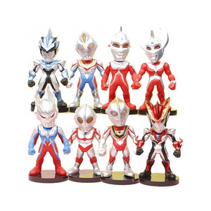 11cm 8Pcs/set Anime Ultramaners Taro Ace Seven Jack Rosso Zero Gaia Blu Dyna Models Action Figures Kids Boys Girls Children Toys