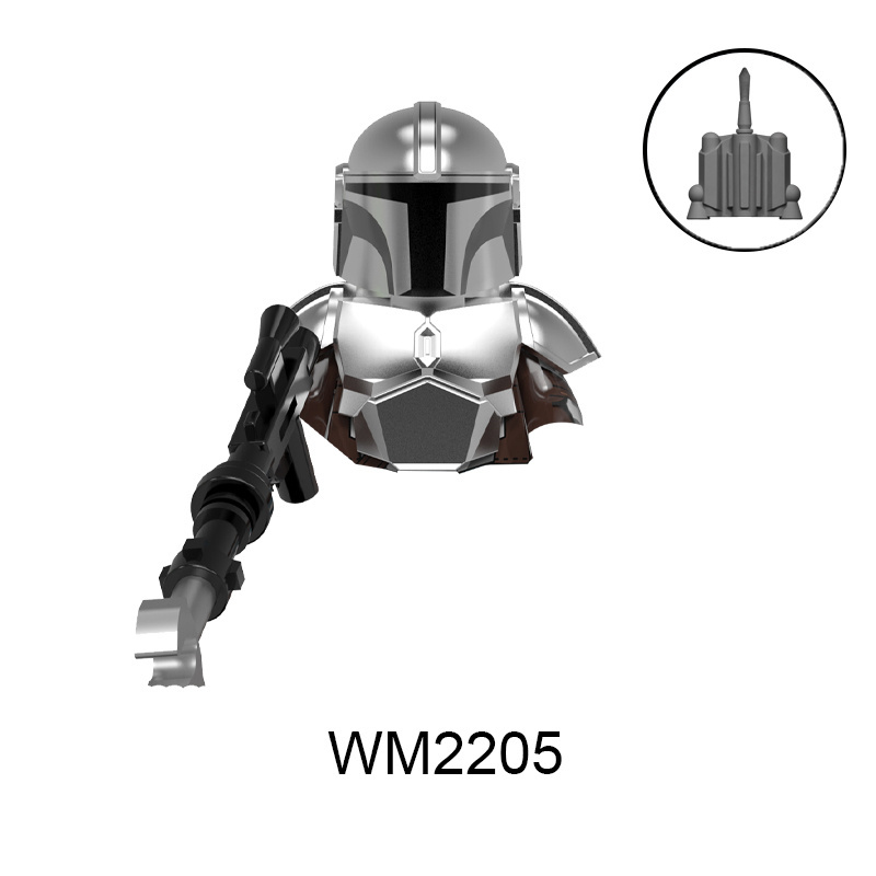 WM6122 WM Blocks Boba Fett Scout Trooper Mandalorian Ahsoka Luke Skywalker Space Wars Building Blocks Bricks for Kids Mini Toys