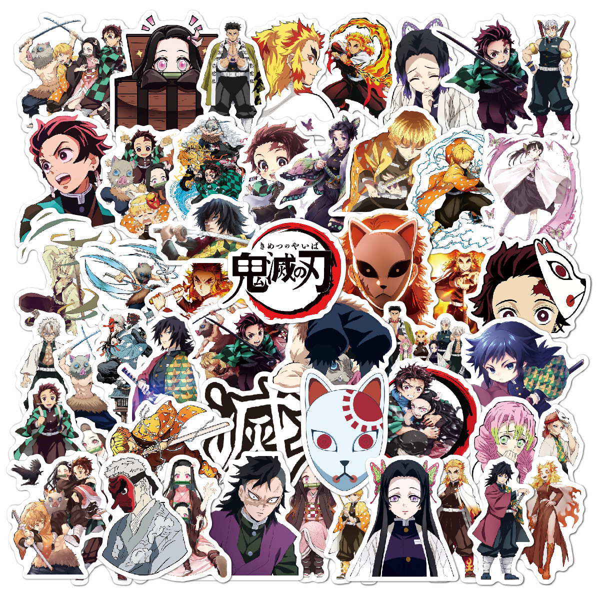 ALL Anime 50pcs/bag Japanese Anime DemonSlayeres Blade Graffiti Stickers Luggage Laptop Guitar Waterproof Stickers